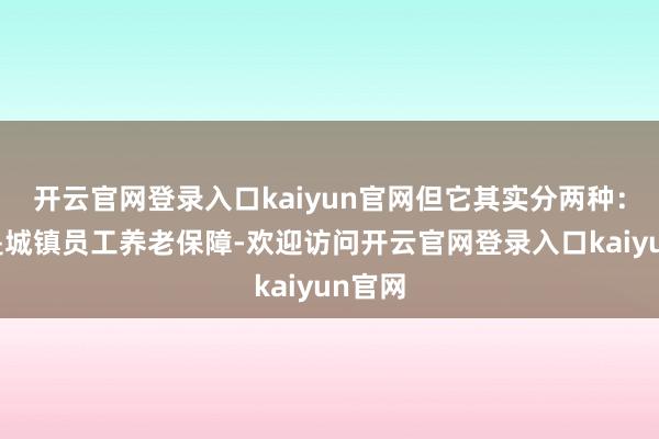 开云官网登录入口kaiyun官网但它其实分两种：一种是城镇员工养老保障-欢迎访问开云官网登录入口kaiyun官网